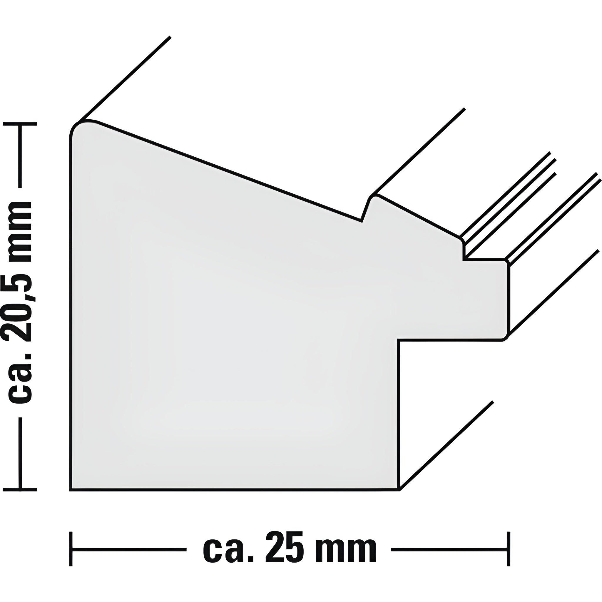 Hama photo frame dimensions relevant to frame specifications.
