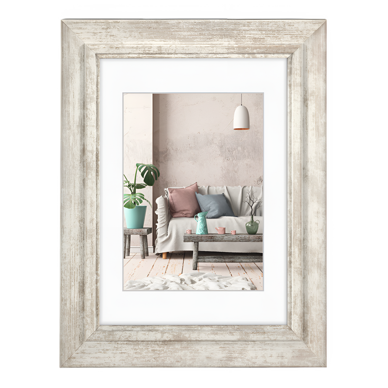 A Hama photo frame features a couch and decorative potted plants, adding a touch of elegance to the interior design.