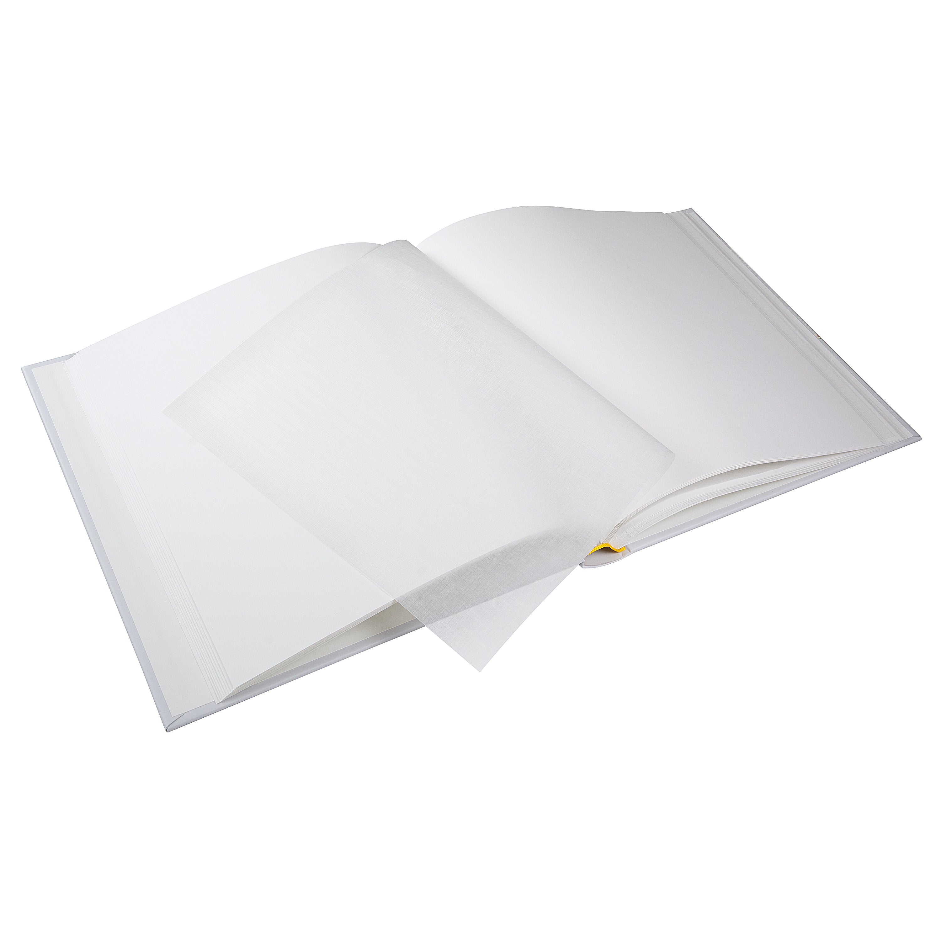 A white Goldbuch photo album adorned with a picture of two bicycles alongside vibrant flowers. Detailed pages.