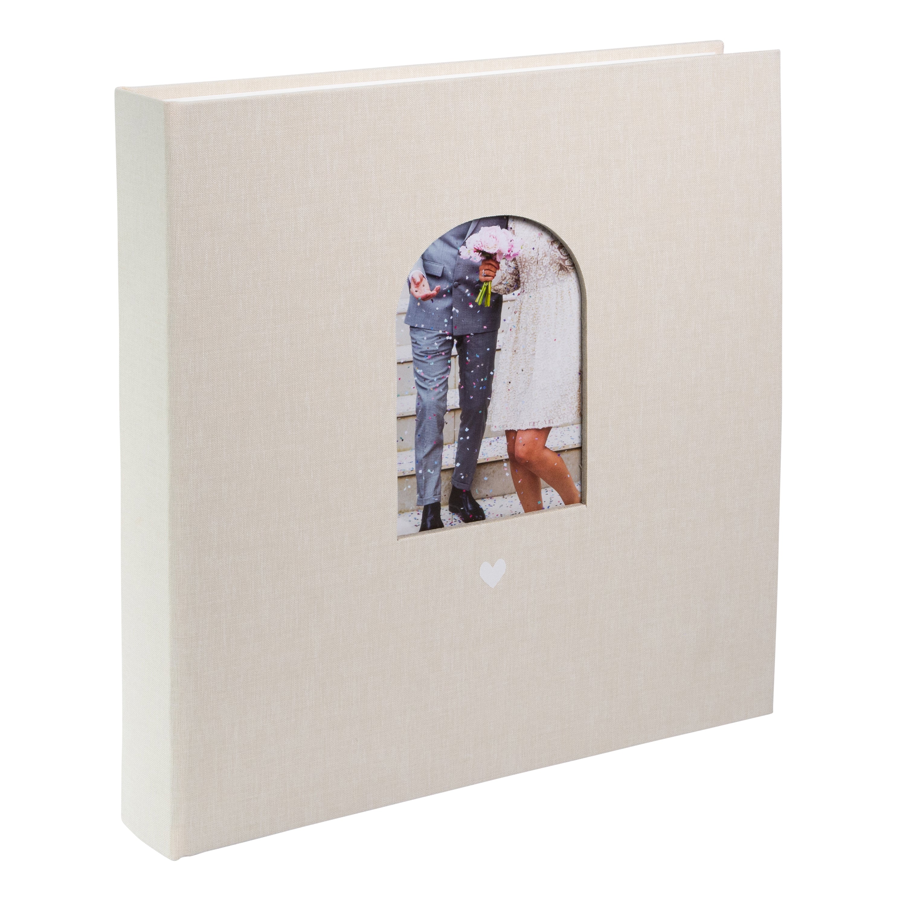 Goldbuch photo Album with a cutout showing a couple, likely for wedding photos, on a white background