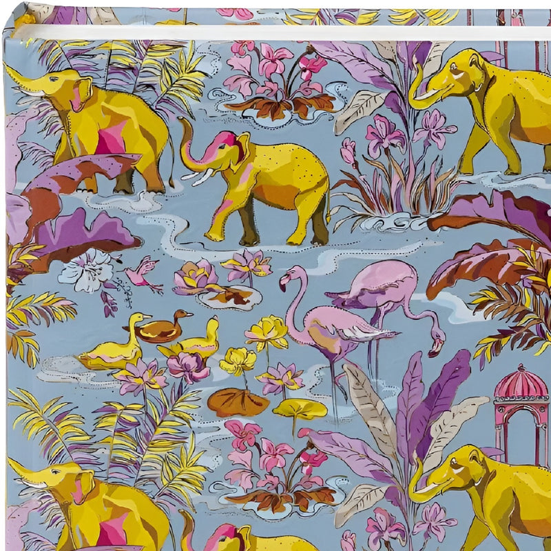 Goldbuch photo album with animal and plant motives on a light blue background.