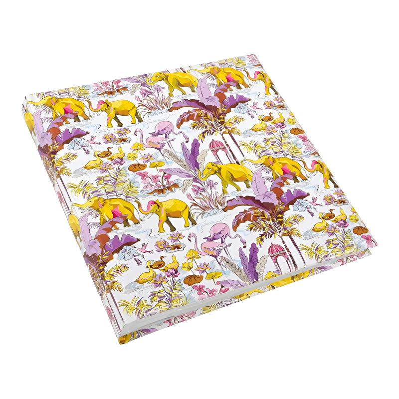 Goldbuch photo album with animal and plant motives on a white background.