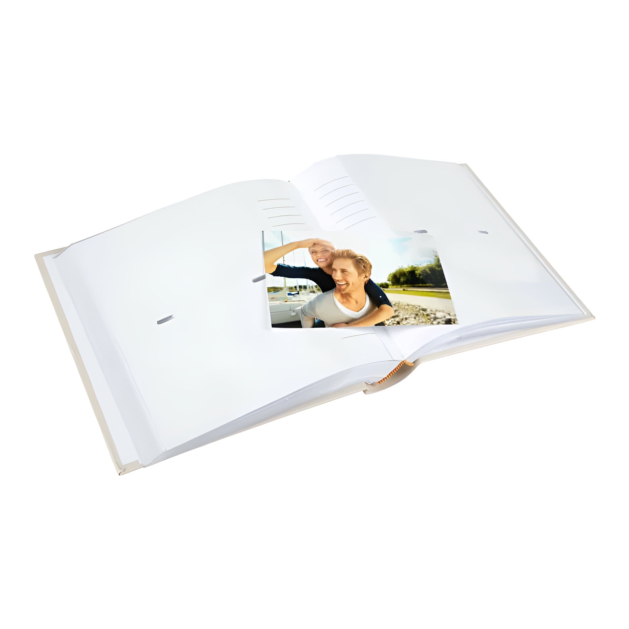 Goldbuch photo album with animal and plant motives on a white background.  Pages inside.