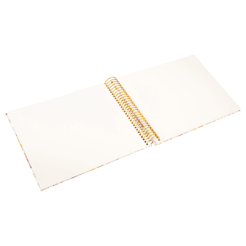 Goldbuch spiral photo album with tropical animal and plant motives on a white background.