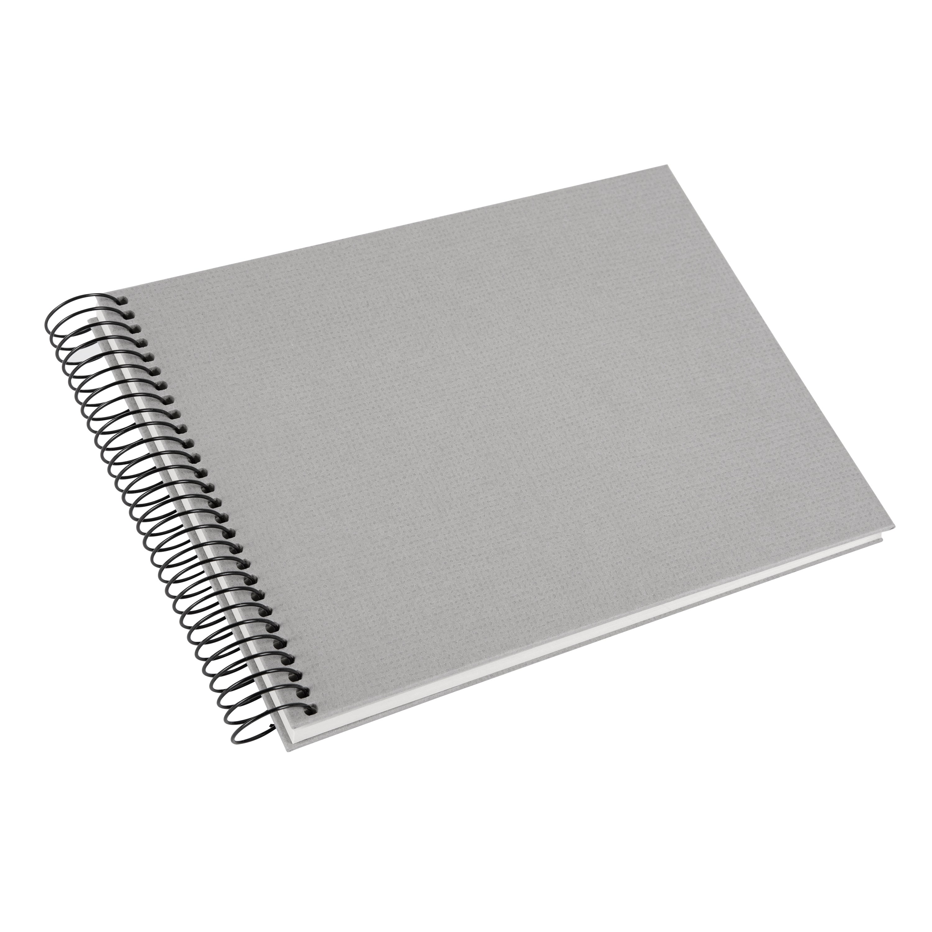 A Goldbuch clean design grey photo album with a spiral binding.