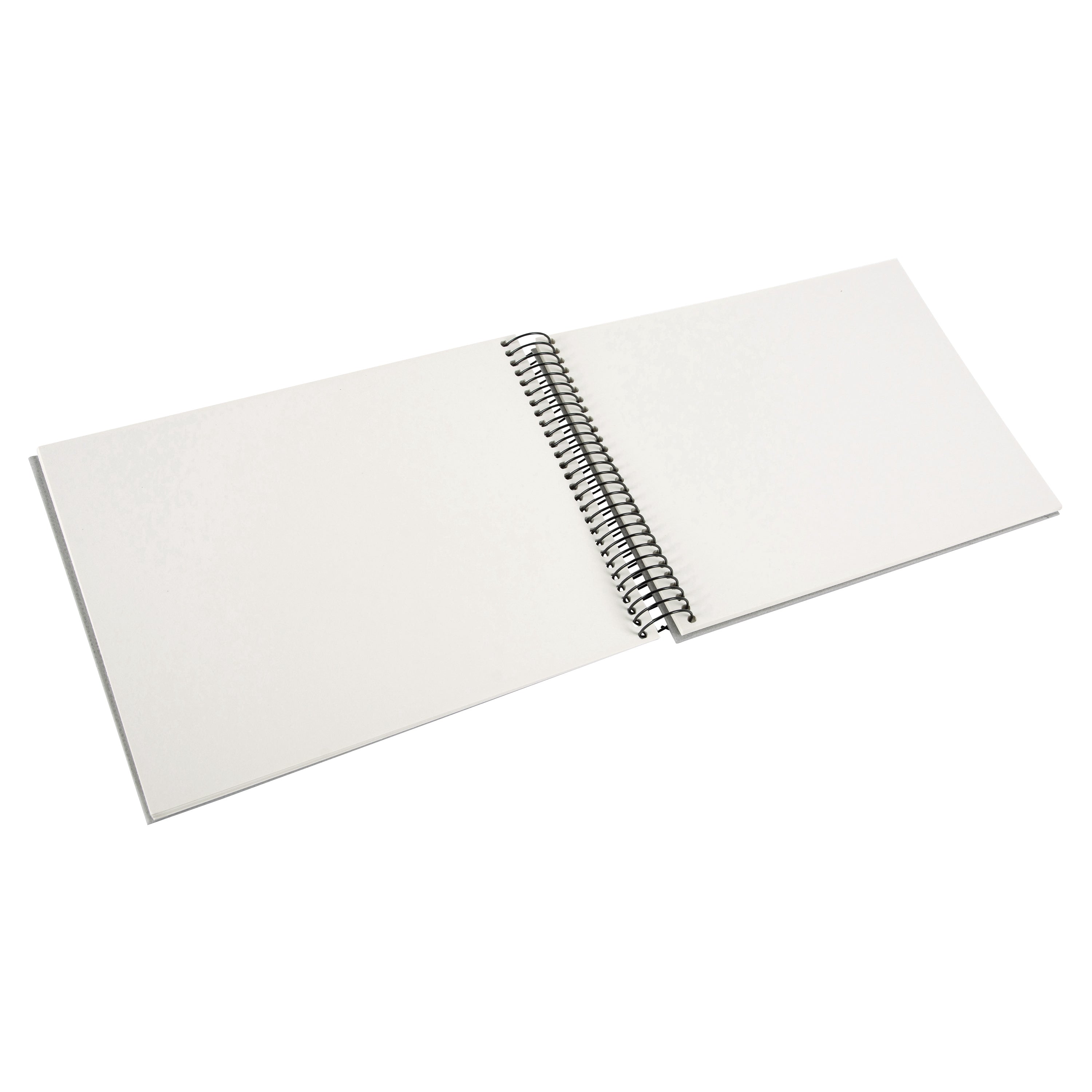A Goldbuch clean design grey photo album with a spiral binding.