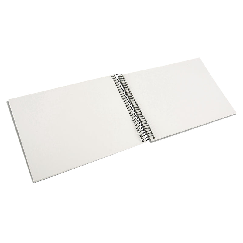 A Goldbuch clean design grey photo album with a spiral binding.