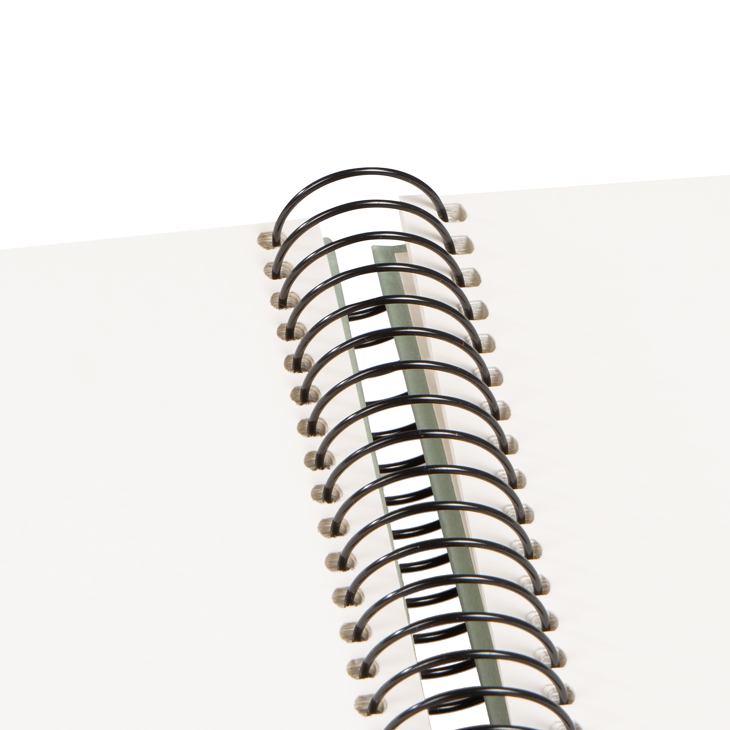 A Goldbuch eukalyptus green photo album with a spiral binding.