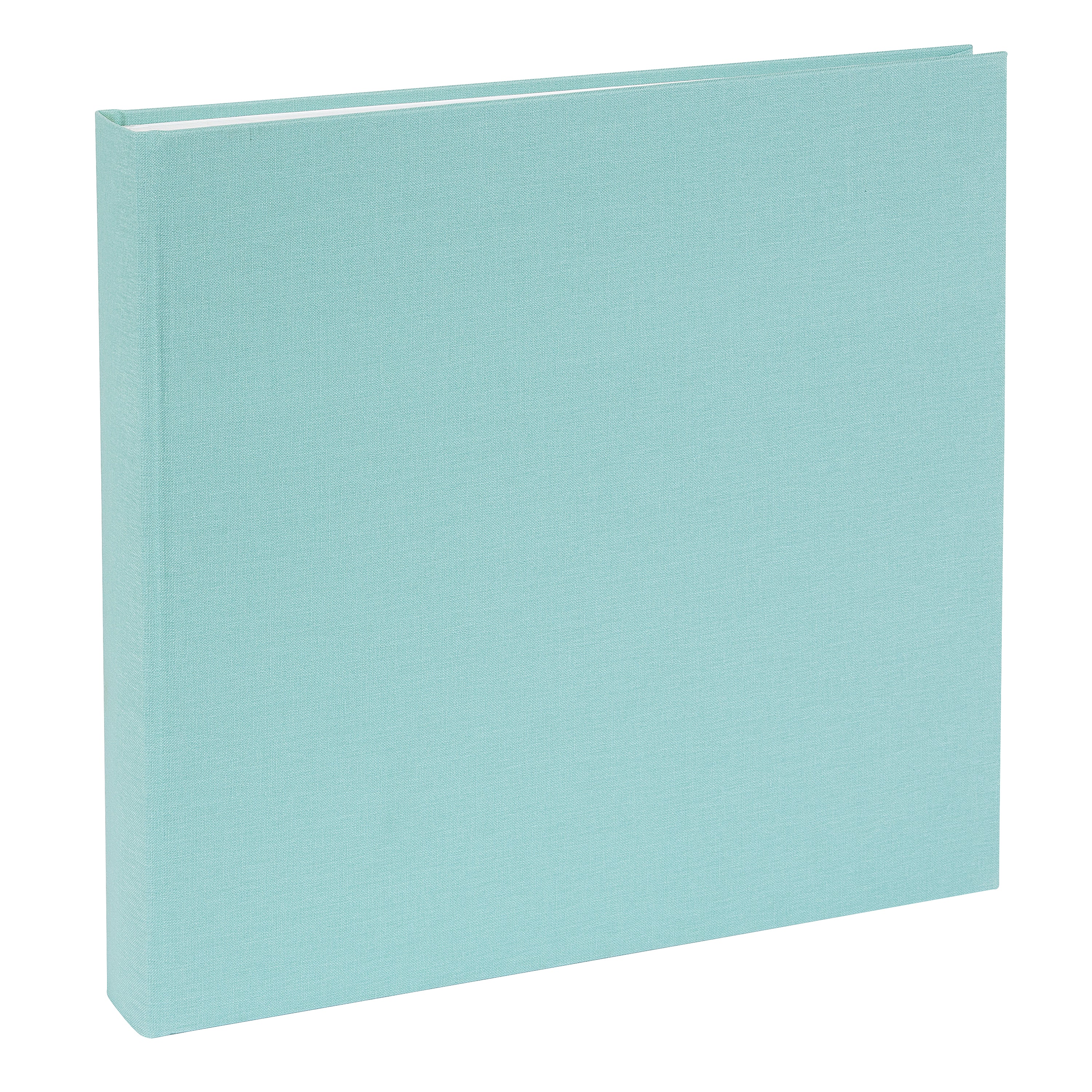 An elegant light blue linen Goldbuch photo album