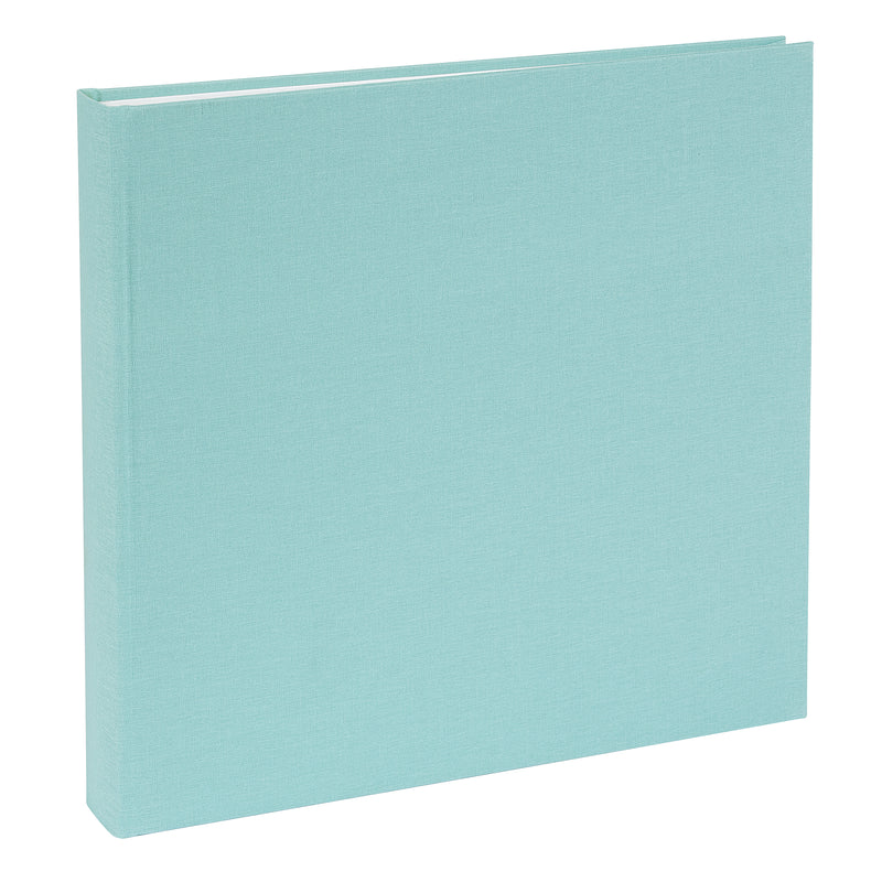 An elegant light blue linen Goldbuch photo album