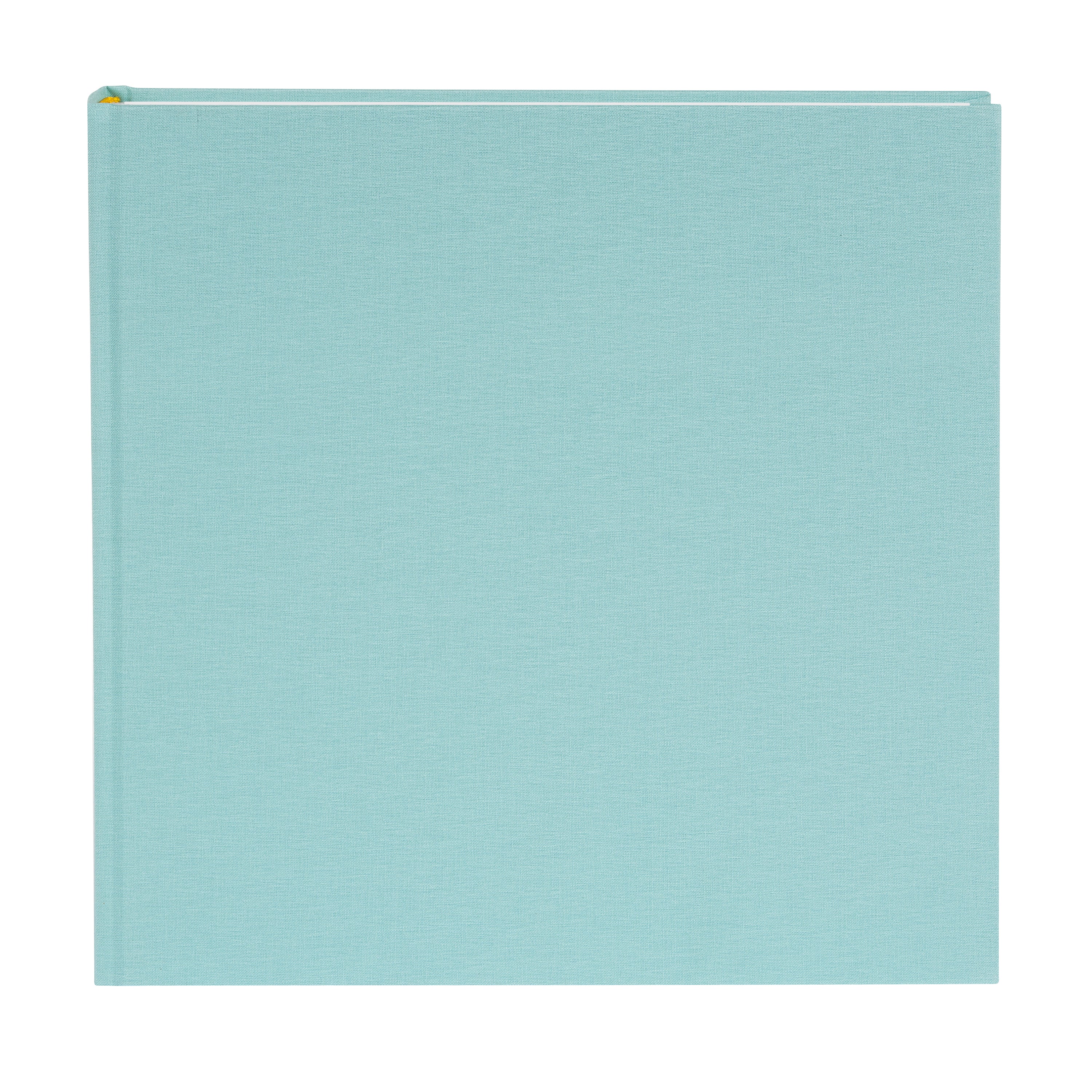 An elegant light blue linen Goldbuch photo album