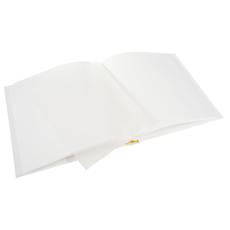 Goldbuch photo album with an elegant white cover, decorated with stylish golden hearts