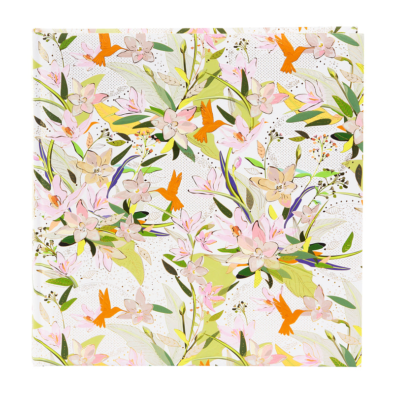 A Goldbuch floral patterned photo album featuring colorful birds and flowers.
