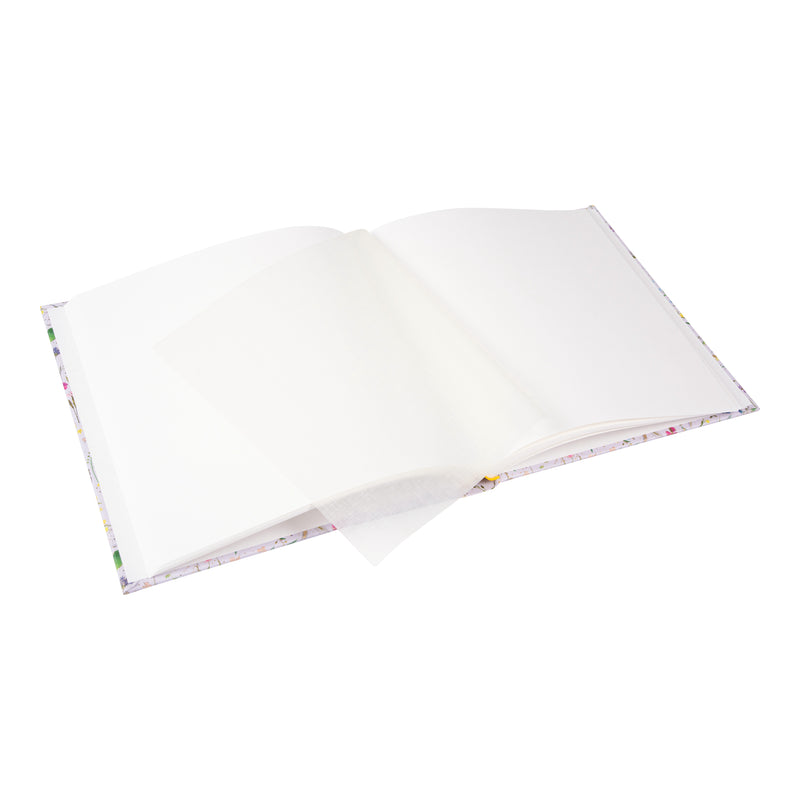 A white  Goldbuch photo album featuring butterflies and flowers.