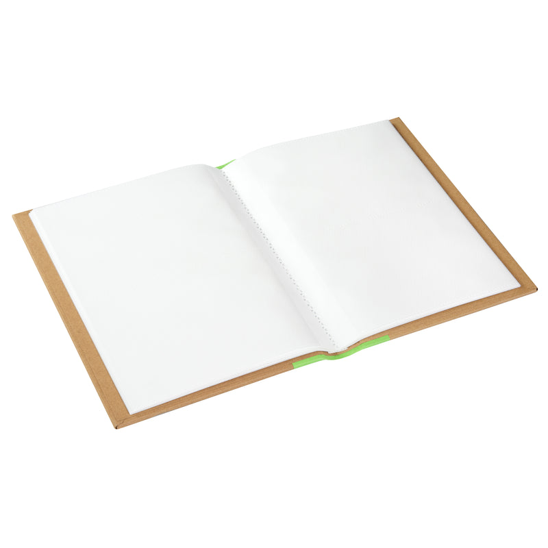  A collection of three Goldbuch photo albums featuring colorful covers and stripes. Inside pages.