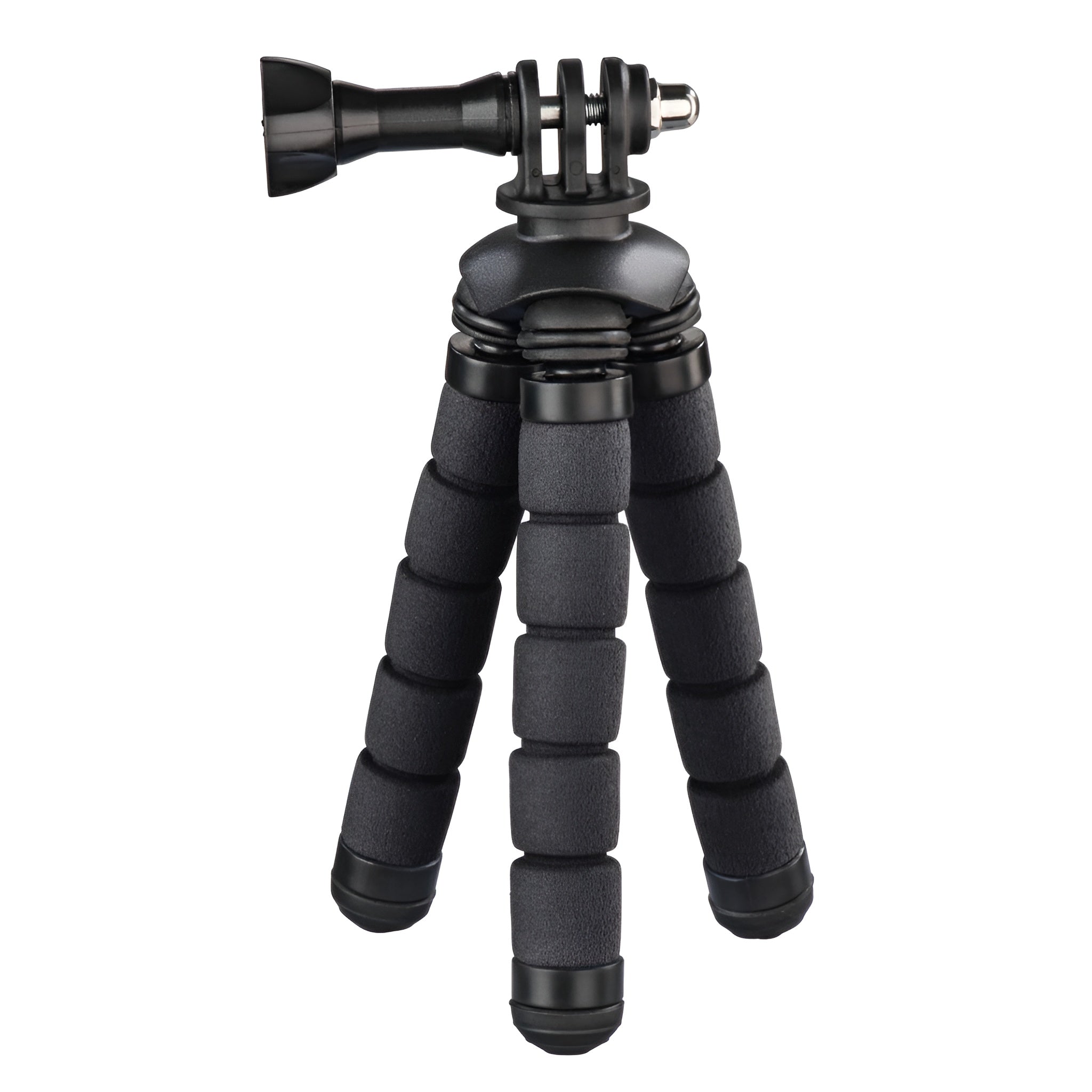 A Hama tripod supporting a camera, positioned for photography, showcasing stability and professional equipment.