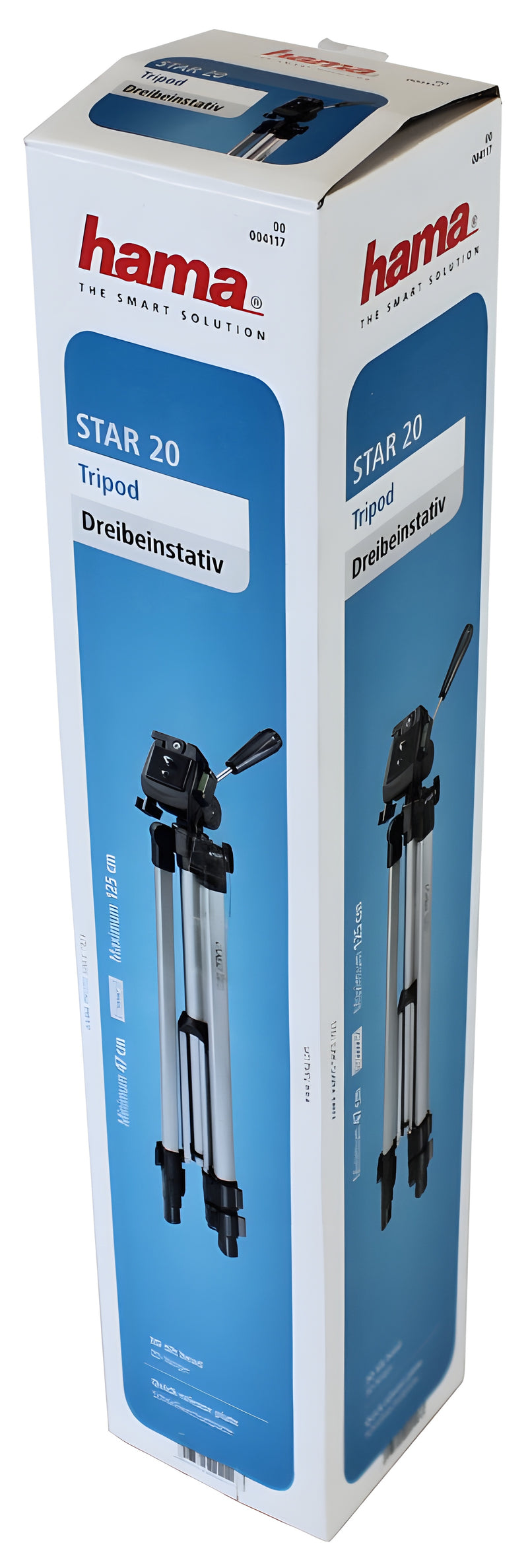 A Hama tripod supporting a camera, positioned for photography, showcasing stability and professional equipment.