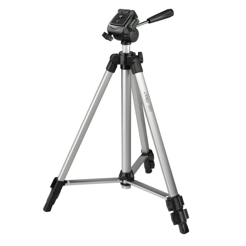 A Hama tripod supporting a camera, positioned for photography, showcasing stability and professional equipment.
