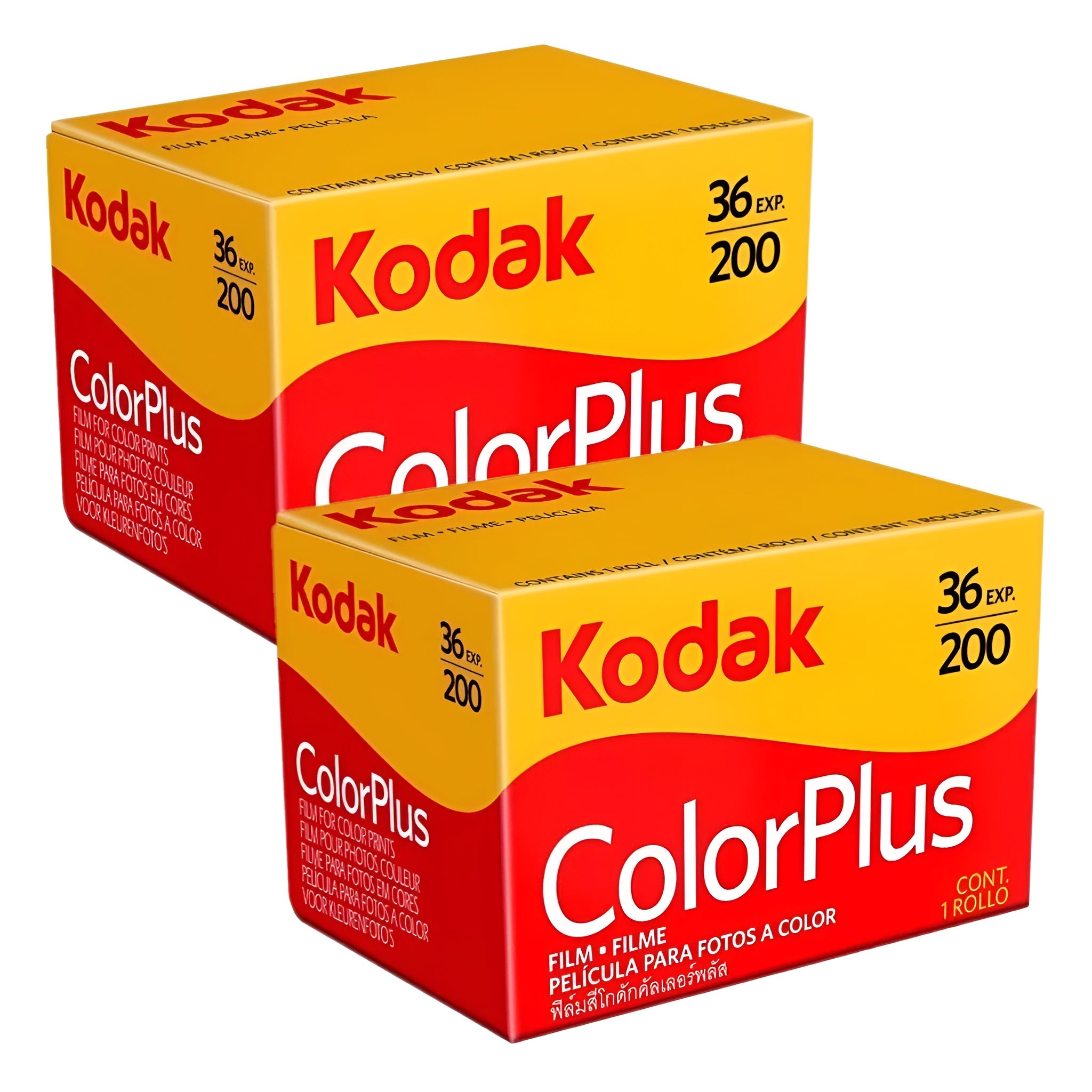 Kodak ColorPlus film packaged in a box, designed for photographers seeking rich color and quality in their images.