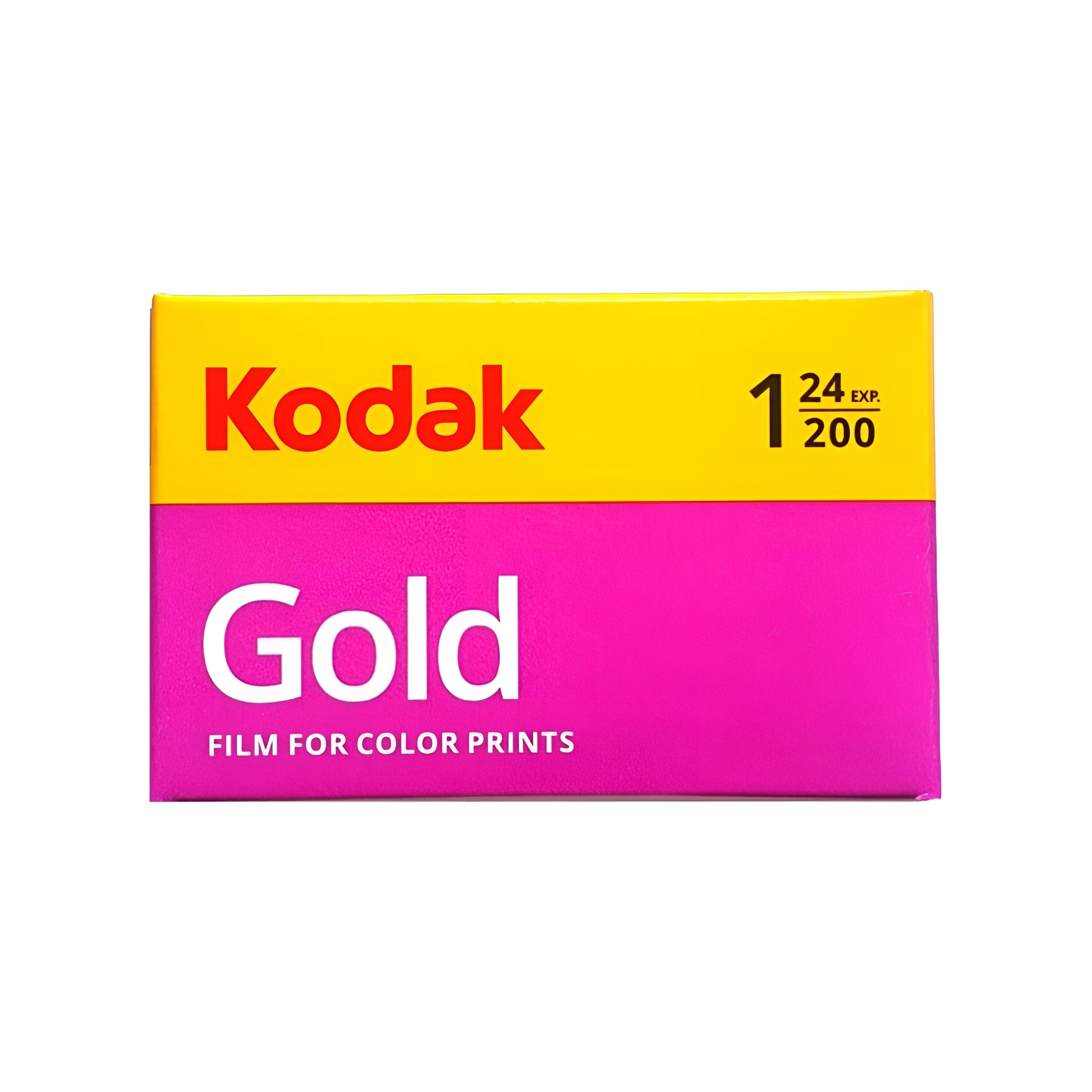 Kodak Gold color film packaged in a box, designed for photographers seeking rich color and quality in their images.