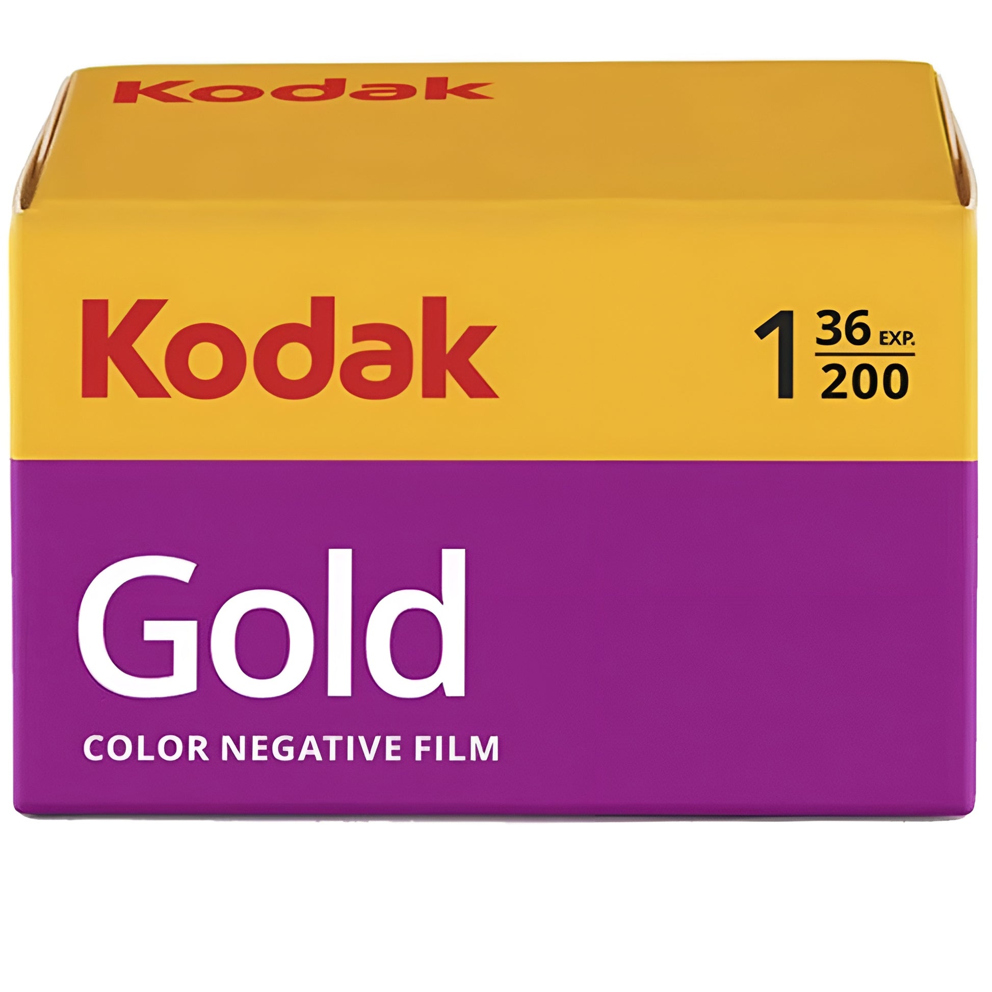 Kodak Gold color film packaged in a box, designed for photographers seeking rich color and quality in their images.