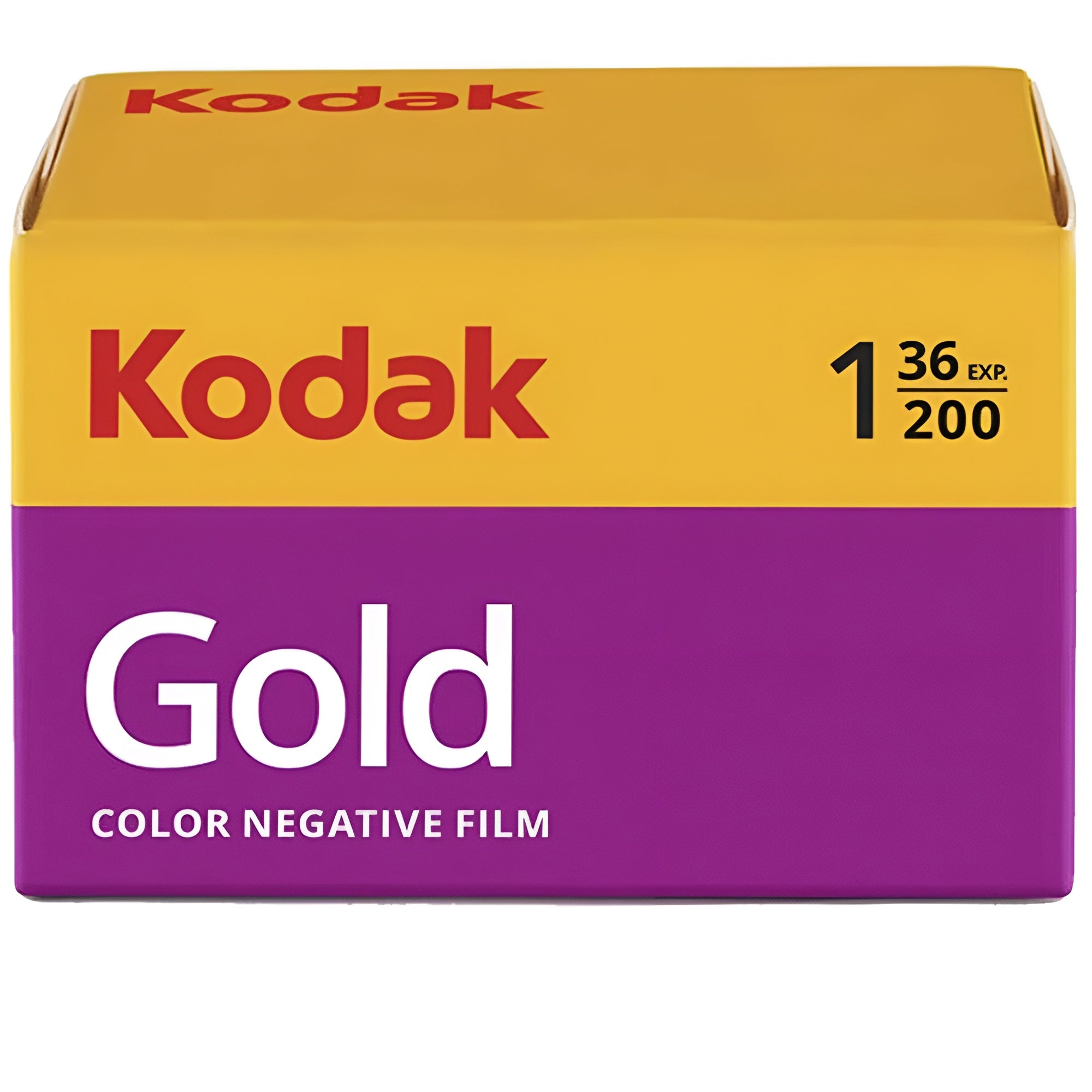 Kodak Gold color film packaged in a box, designed for photographers seeking rich color and quality in their images.