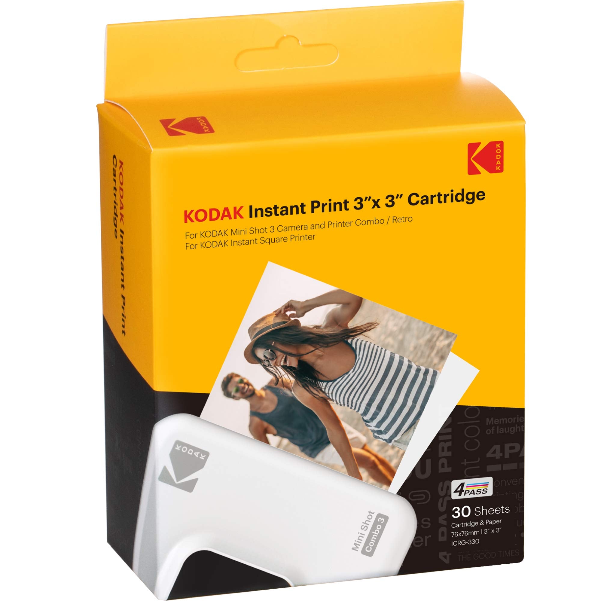 Kodak instant print cartridge pack, featuring cartridges for 30 sheets instant photo printing