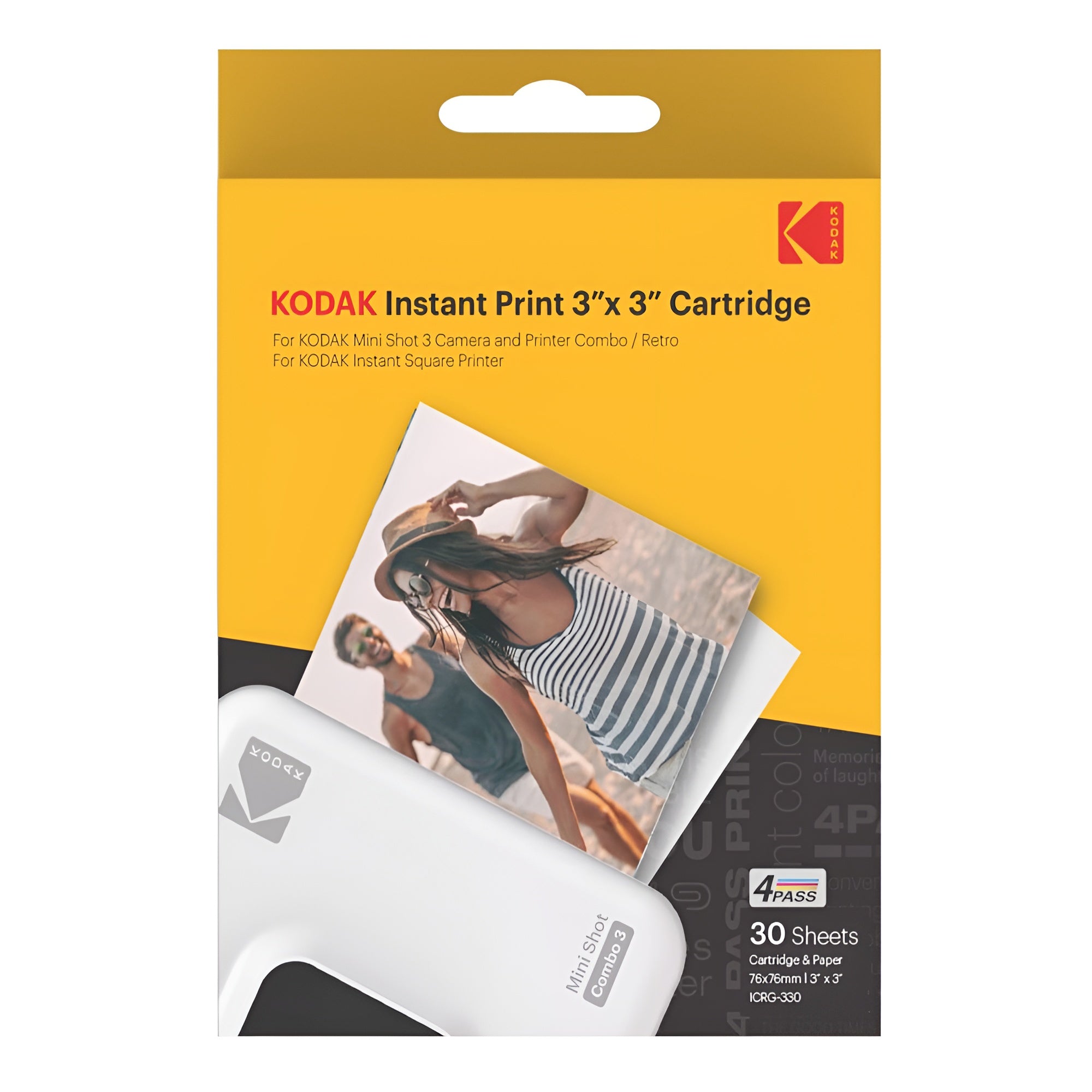 Kodak instant print cartridge pack, featuring cartridges for 30 sheets instant photo printing