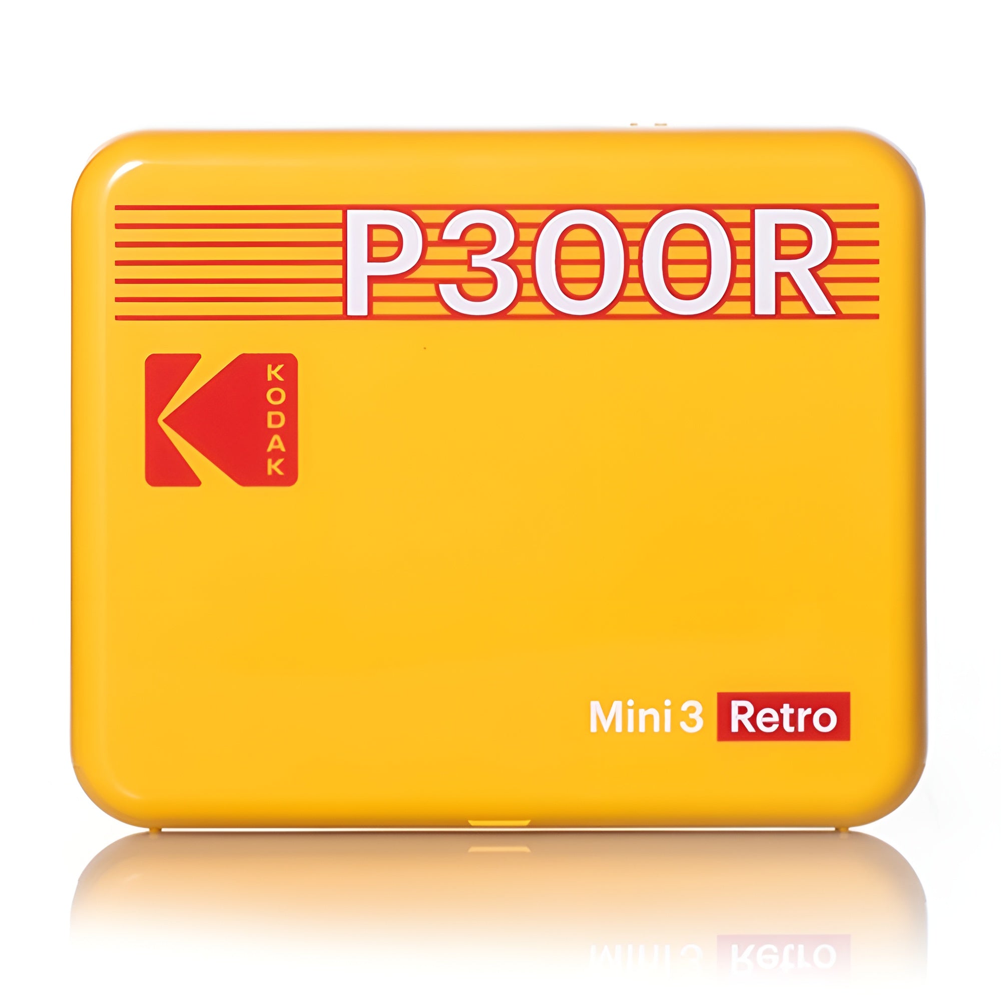 A yellow Kodak portable photo printer with retro design.