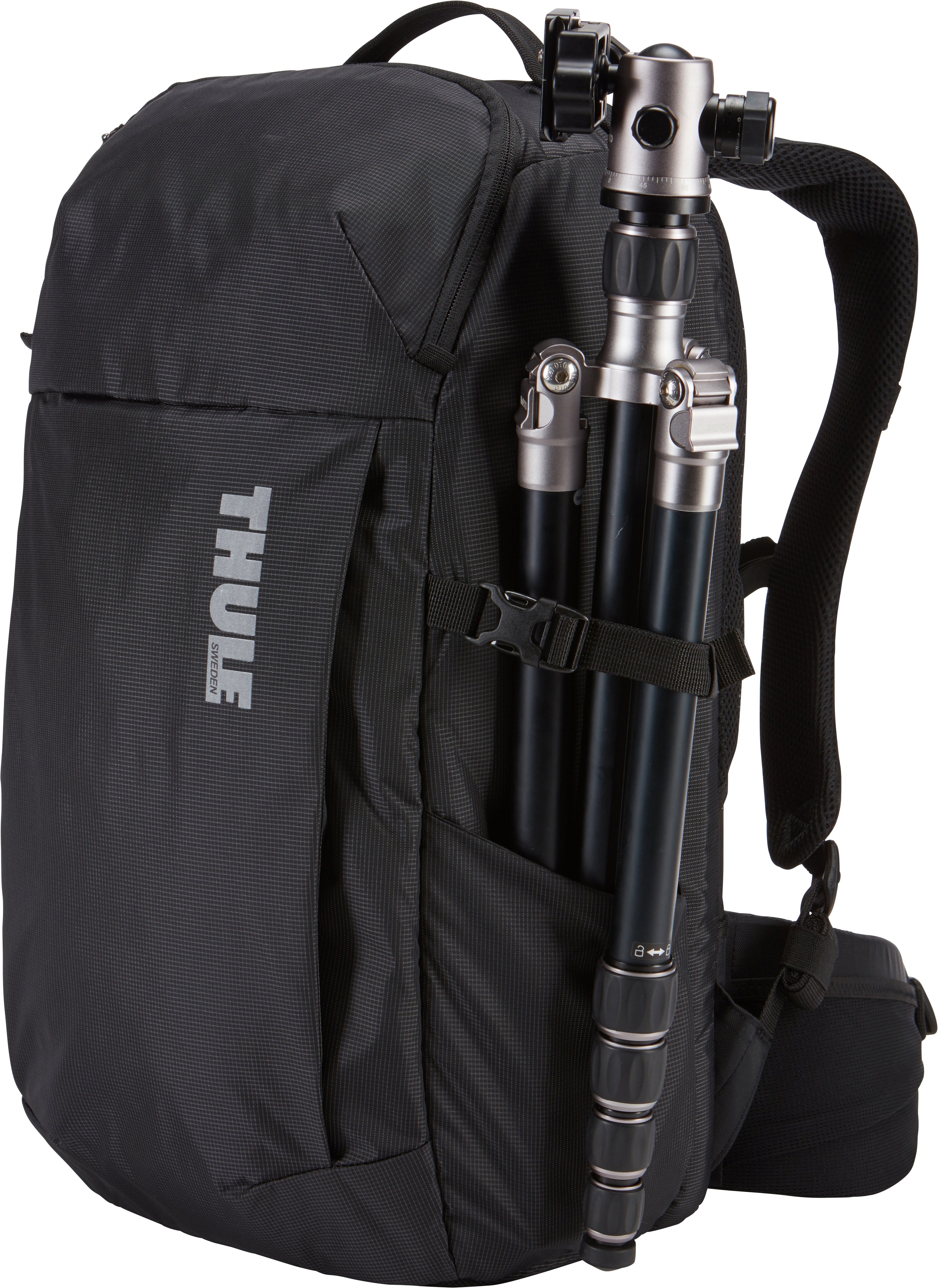 Versatile Thule DSLR camera backpack provides fully customizable storage, quick access to gear and a comfortable carry in any environment.
