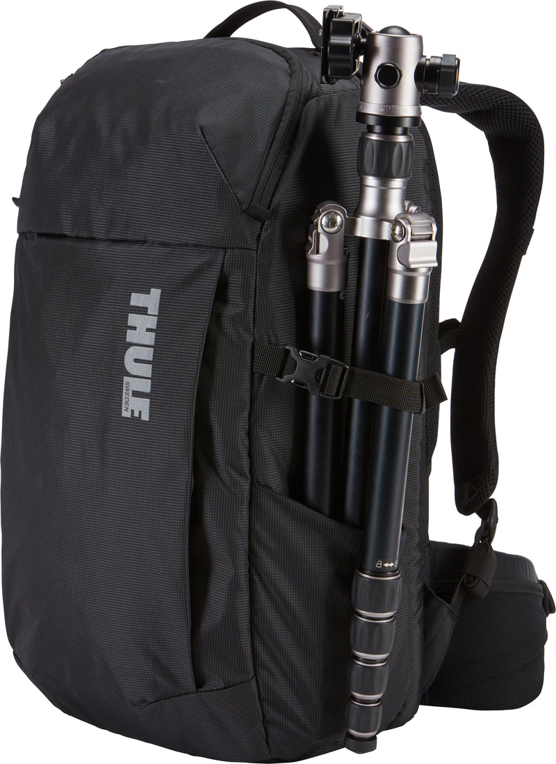 Versatile Thule DSLR camera backpack provides fully customizable storage, quick access to gear and a comfortable carry in any environment.