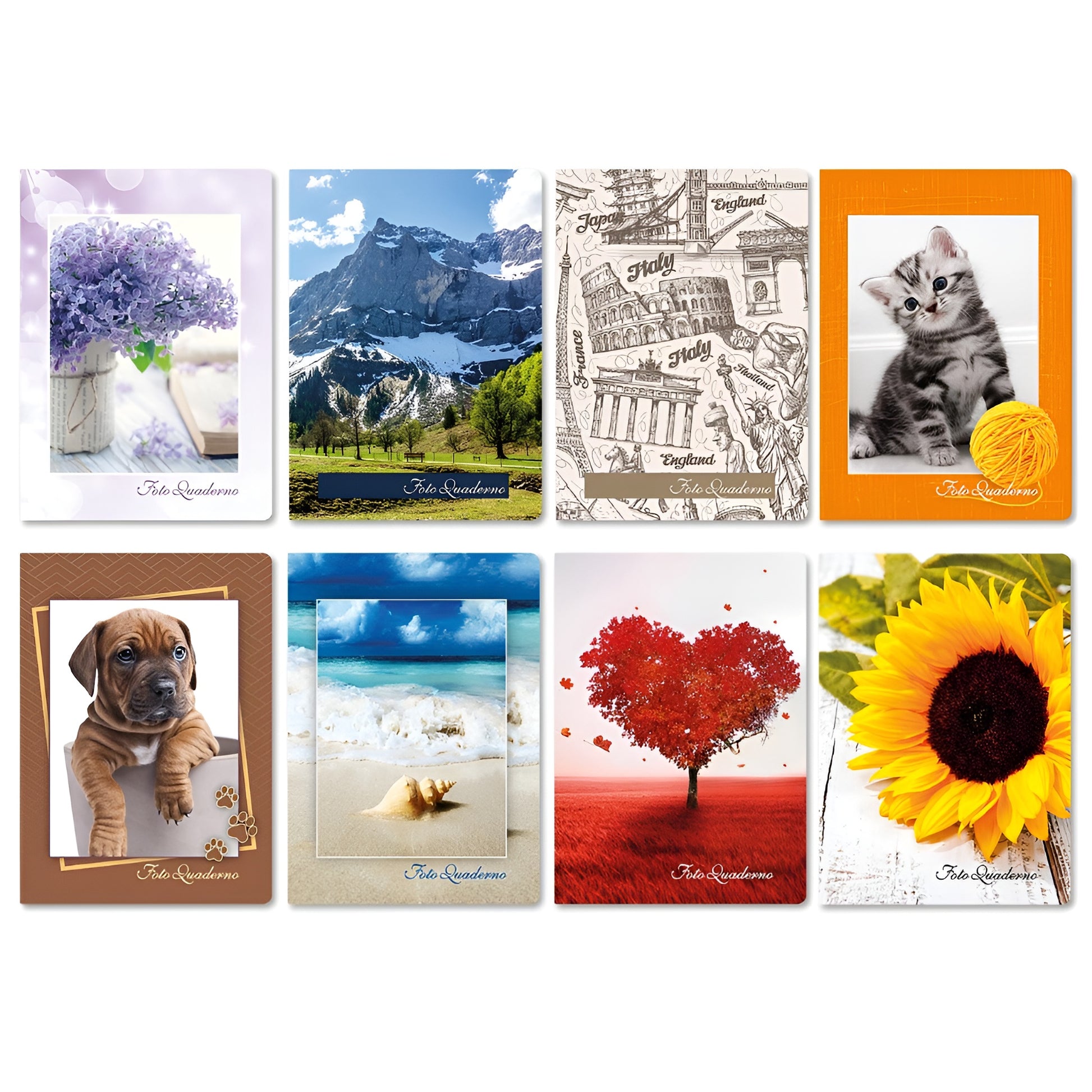  A ZEP photo album showcasing an assortment of cards adorned with images of flowers and animals.
